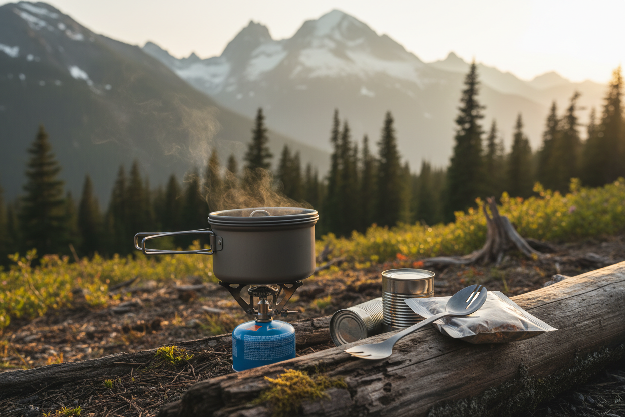 Kuchnia pod chmurką – jak gotować smacznie i lekko na biwaku? (Bez dźwigania garnków z domu)
