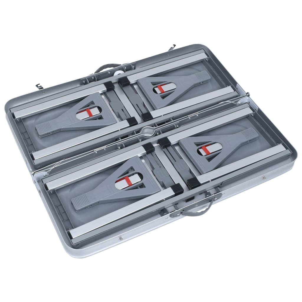 Składany Stolik Turystyczny Z 4 Siedziskami, Stal, Aluminium