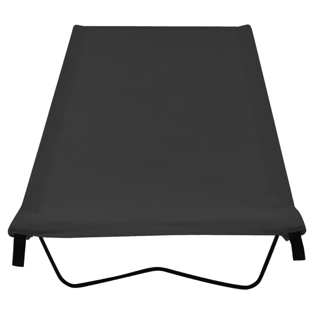 Łóżko Polowe, 180X60X19 Cm, Tkanina Oxford I Stal, Czarne