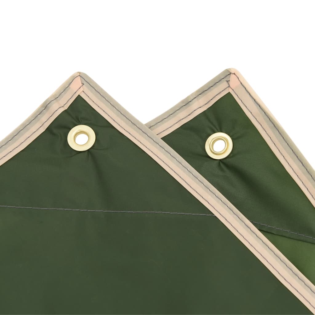 Ponczo Przeciwdeszczowe Z Kapturem, 2-W-1, Zielone, 223X145 Cm