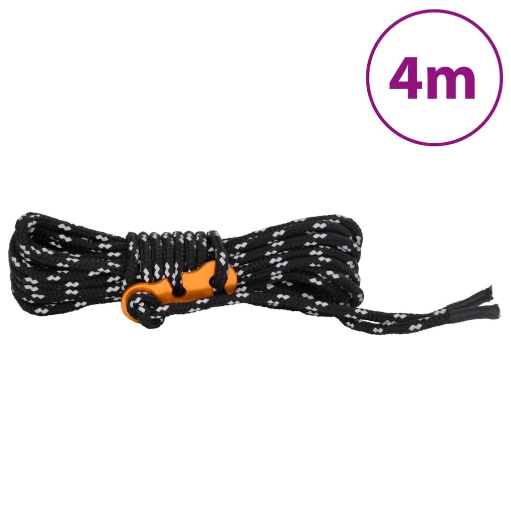 Linki Namiotowe Z Napinaczem, Odblaskowe, 8 Szt., 4 M, 4 Mm