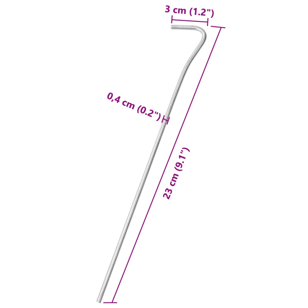 Śledzie Do Namiotu, 25 Szt., 23 Cm, Ø, Stal Galwanizowana