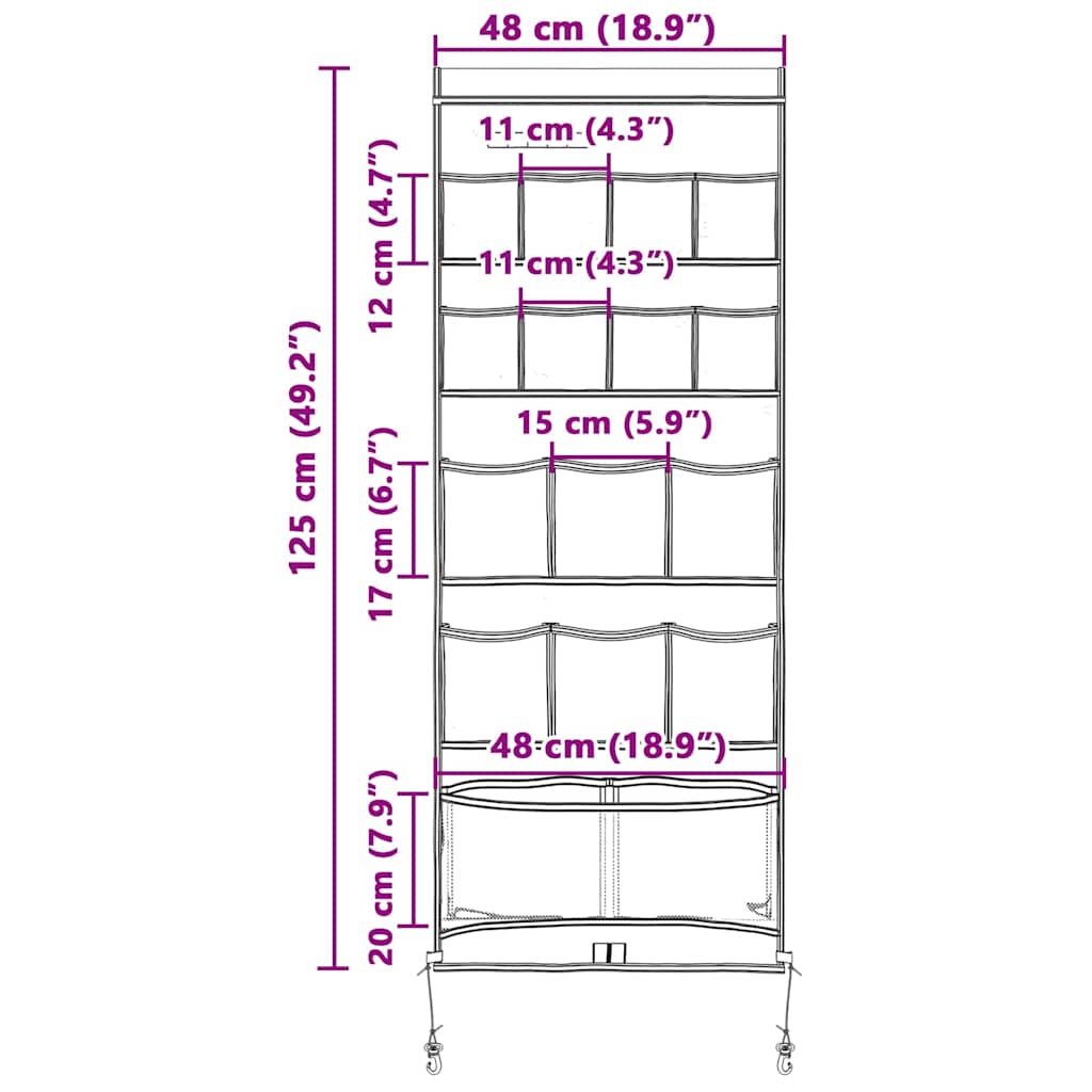 Torba Do Przechowywania Czarny I Niebieski 125 X 48 Cm Oxford
