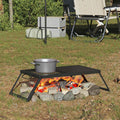 Składany Grill Campingowy Czarny 31,5 X 26,5 X 4 Cm