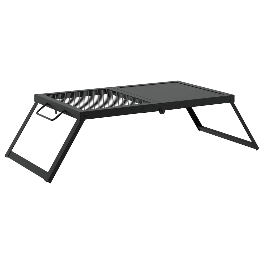 Składany Grill Campingowy Czarny 31,5 X 26,5 X 4 Cm