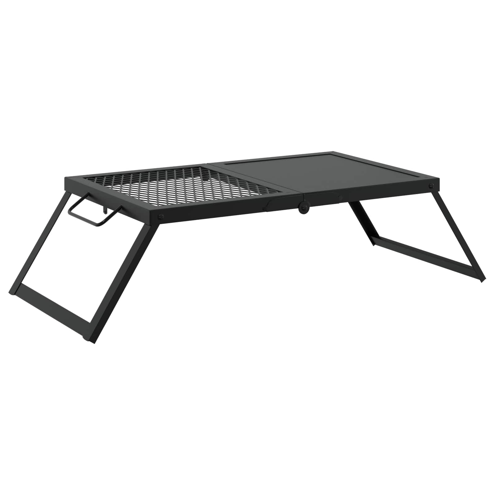 Składany Grill Campingowy Czarny 31,5 X 26,5 X 4 Cm