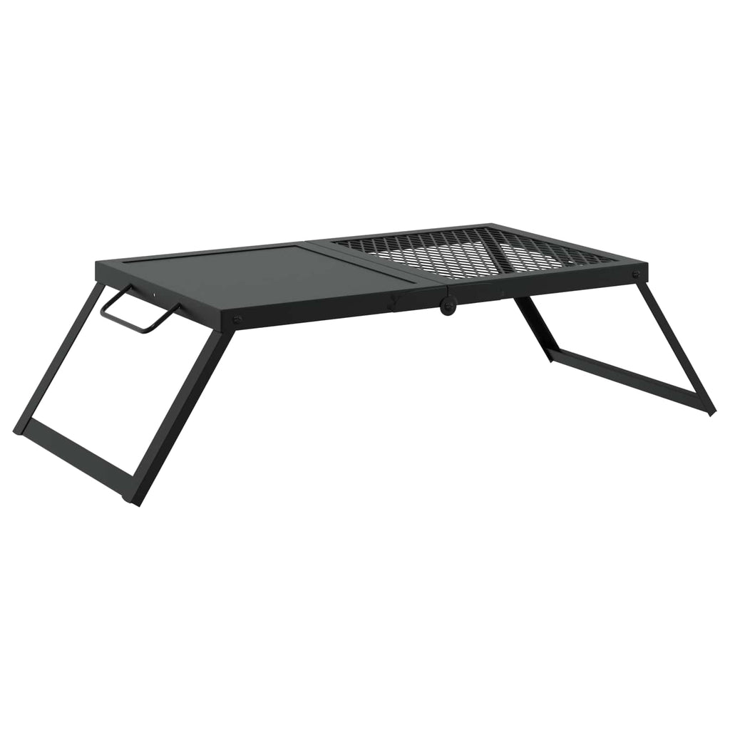 Składany Grill Campingowy Czarny 31,5 X 26,5 X 4 Cm