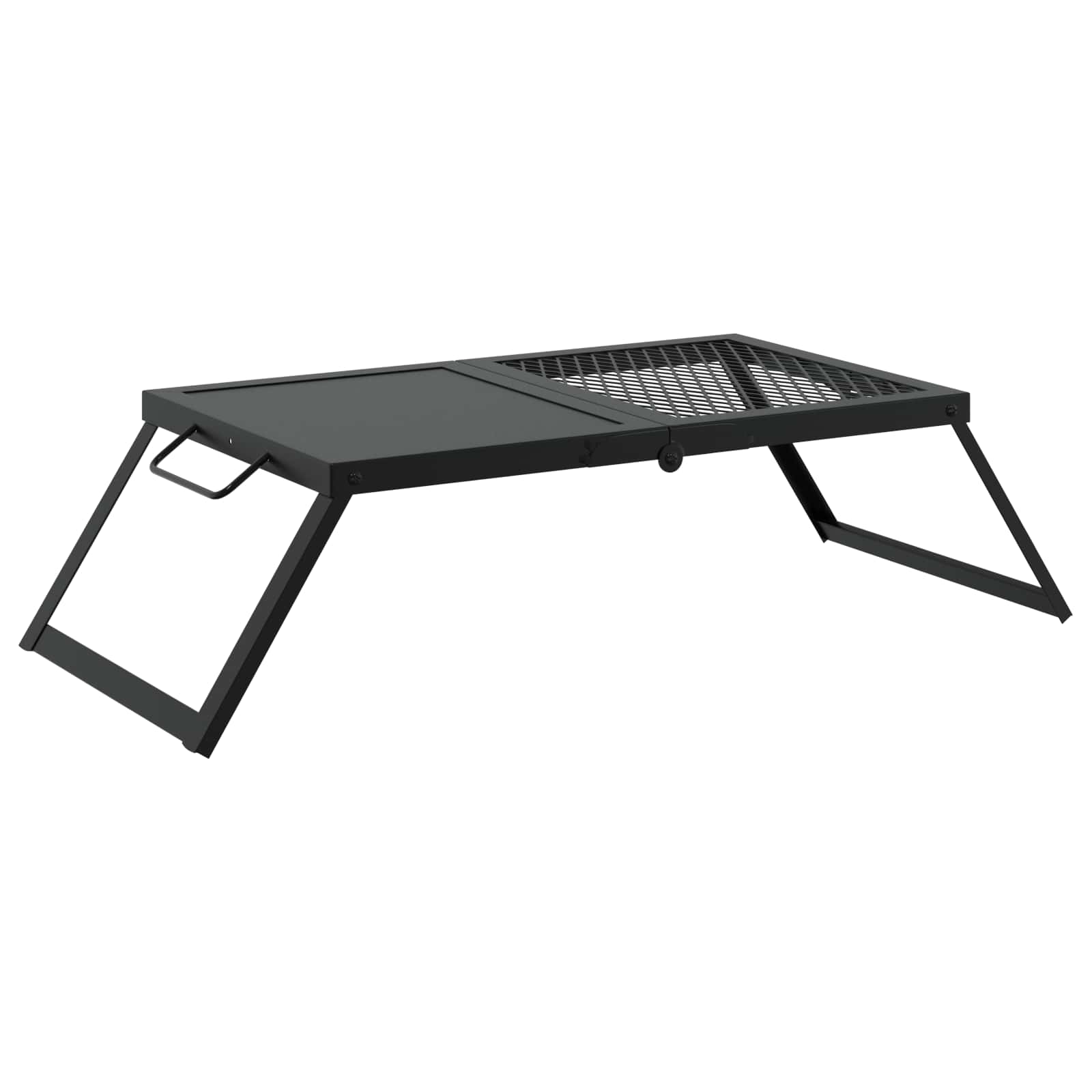 Składany Grill Campingowy Czarny 31,5 X 26,5 X 4 Cm