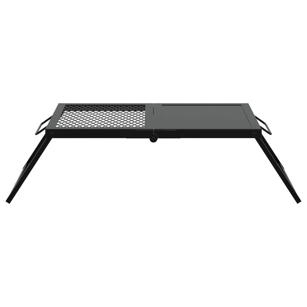 Składany Grill Campingowy Czarny 31,5 X 26,5 X 4 Cm