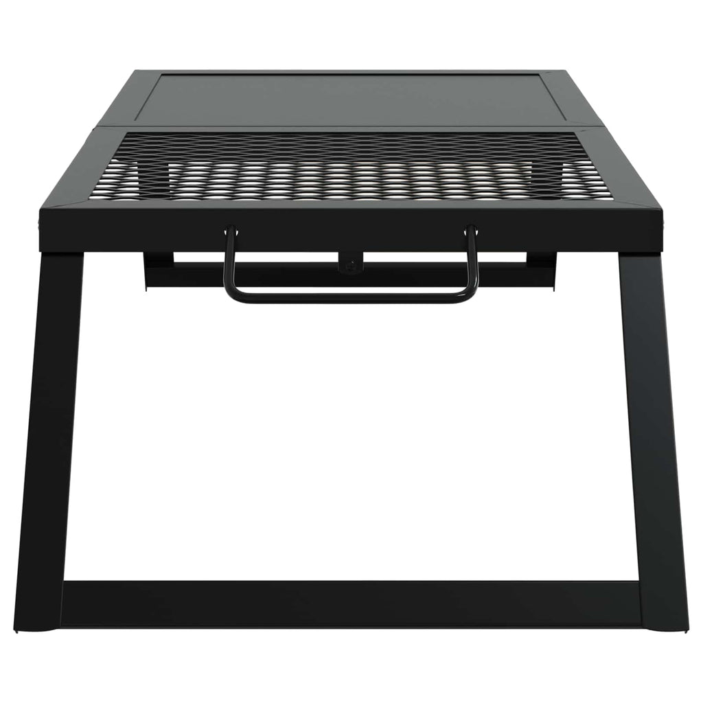 Składany Grill Campingowy Czarny 31,5 X 26,5 X 4 Cm