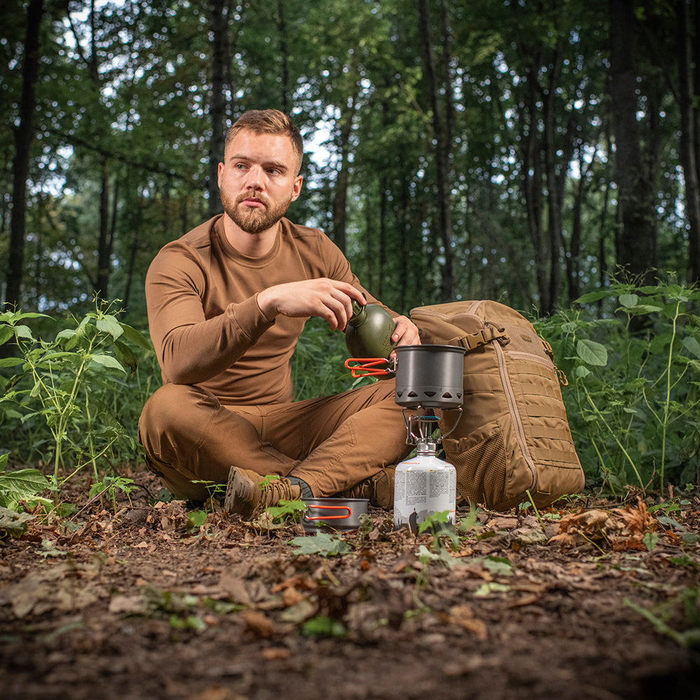 Zestaw naczyń turystycznych M-Tac na palnik - Grey