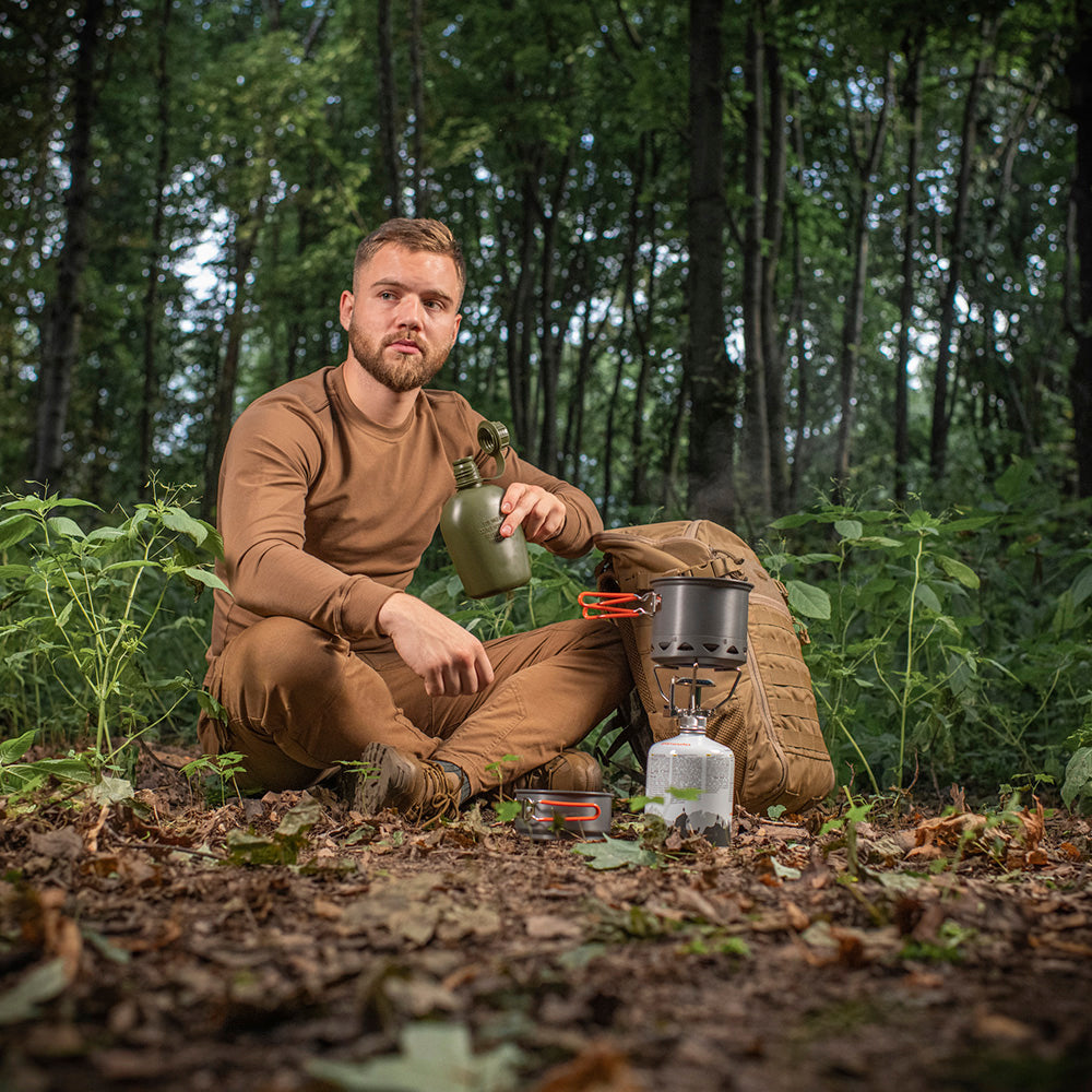 Zestaw naczyń turystycznych M-Tac na palnik - Grey