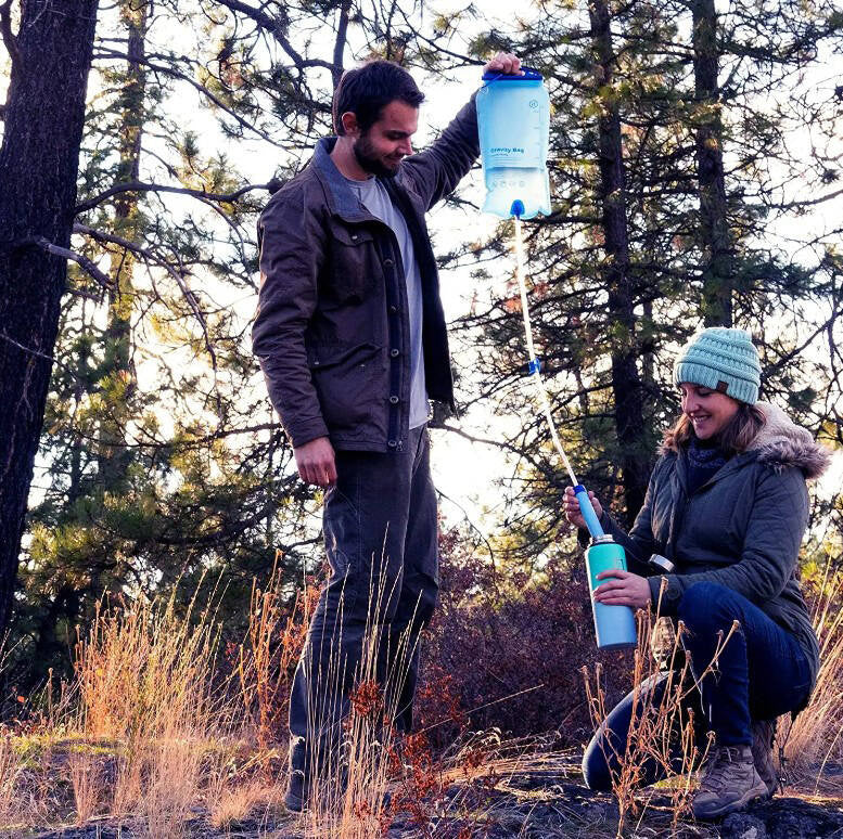 Membrane Solutions Filtr grawitacyjny 3L (Niebieski) – czysta woda na biwaku i w sytuacji awaryjnej