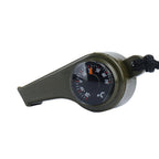 Gwizdek survivalowy Mil-Tec - Kompas - Termometr - Zielony