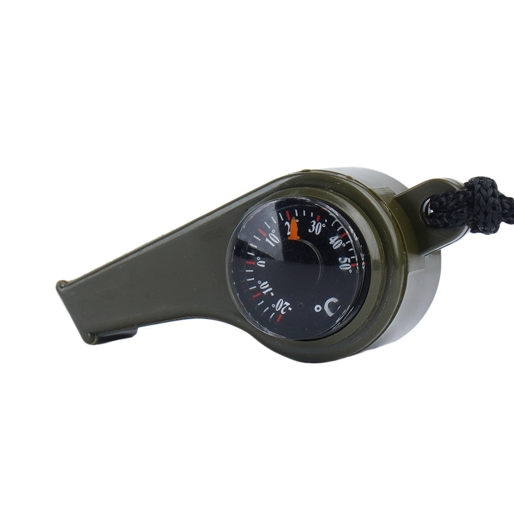 Gwizdek survivalowy Mil-Tec - Kompas - Termometr - Zielony