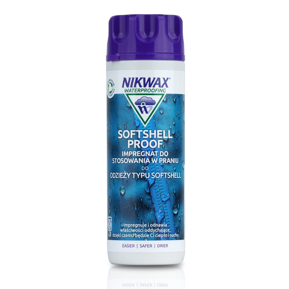 Nikwax Softshell Proof 300 ml – przywraca hydrofobowość softshella bez utraty oddychalności