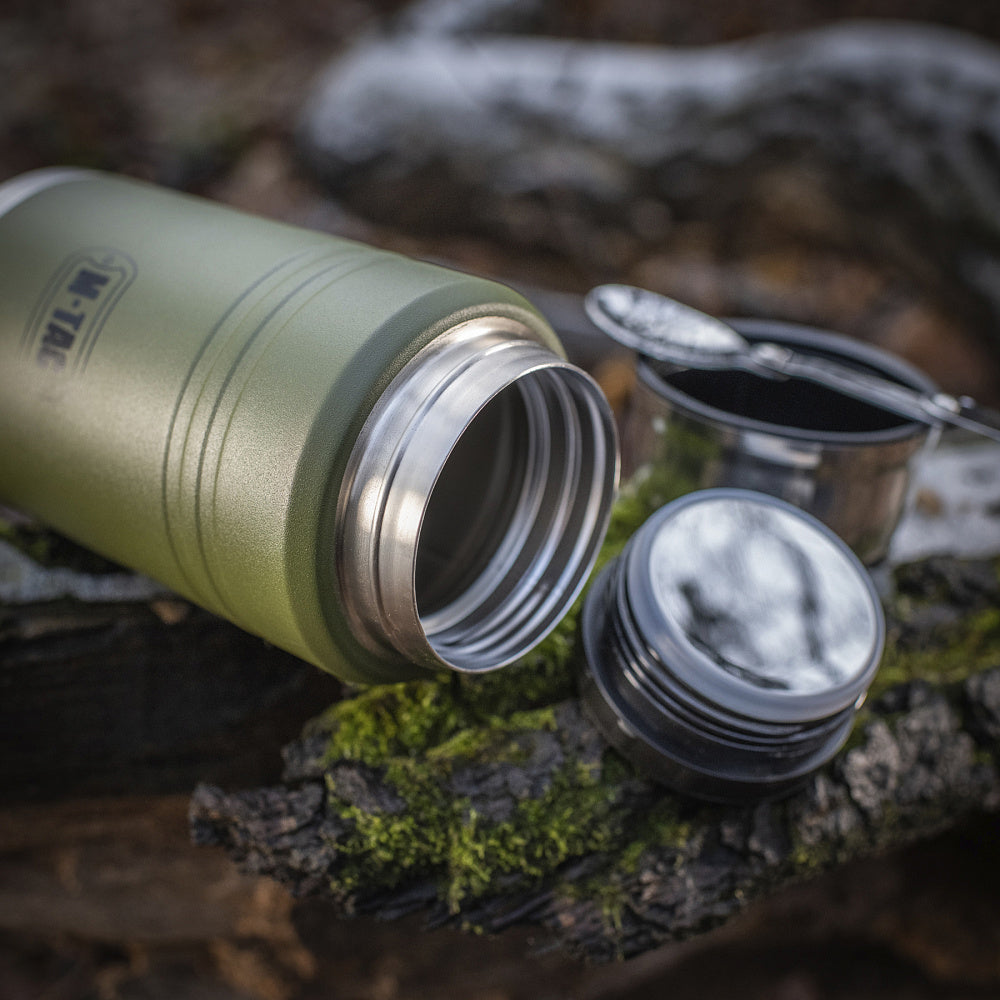 Termos obiadowy M-Tac 750 ml ze składaną łyżką - Zielony