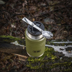 Termos obiadowy M-Tac 750 ml ze składaną łyżką - Zielony