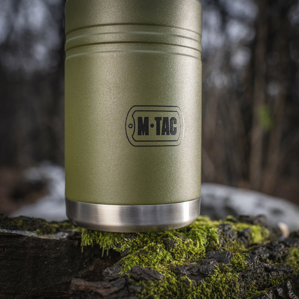 Termos obiadowy M-Tac 750 ml ze składaną łyżką - Zielony
