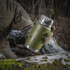 Termos obiadowy M-Tac 750 ml ze składaną łyżką - Zielony