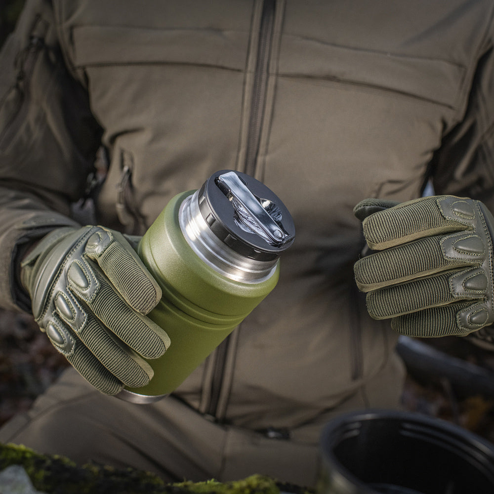 Termos obiadowy M-Tac 750 ml ze składaną łyżką - Zielony