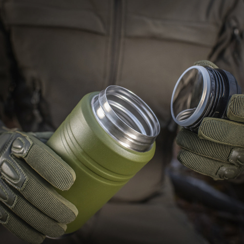 Termos obiadowy M-Tac 750 ml ze składaną łyżką - Zielony