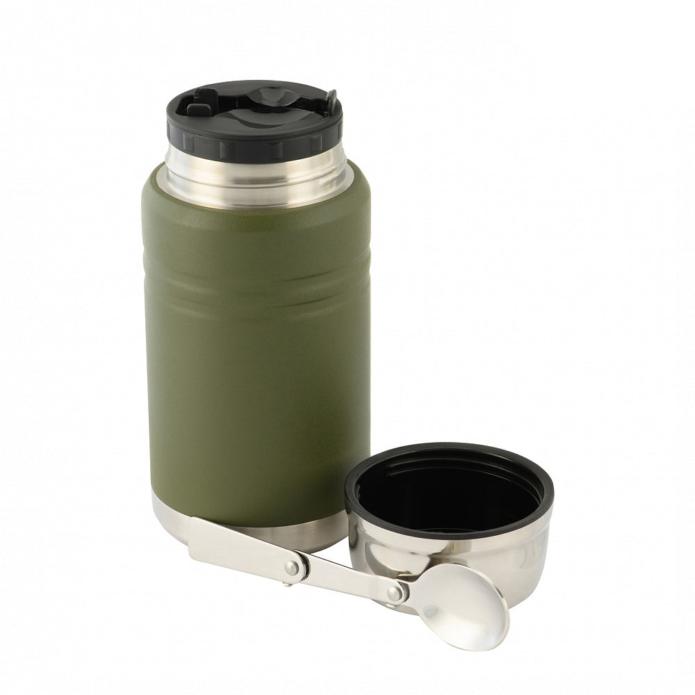 Termos obiadowy M-Tac 750 ml ze składaną łyżką - Zielony