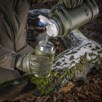 Termos obiadowy M-Tac 750 ml ze składaną łyżką - Zielony