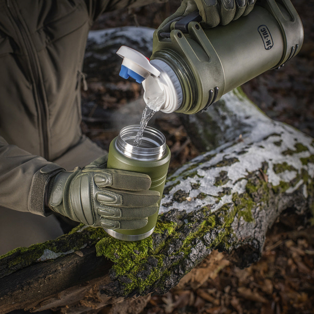 Termos obiadowy M-Tac 750 ml ze składaną łyżką - Zielony