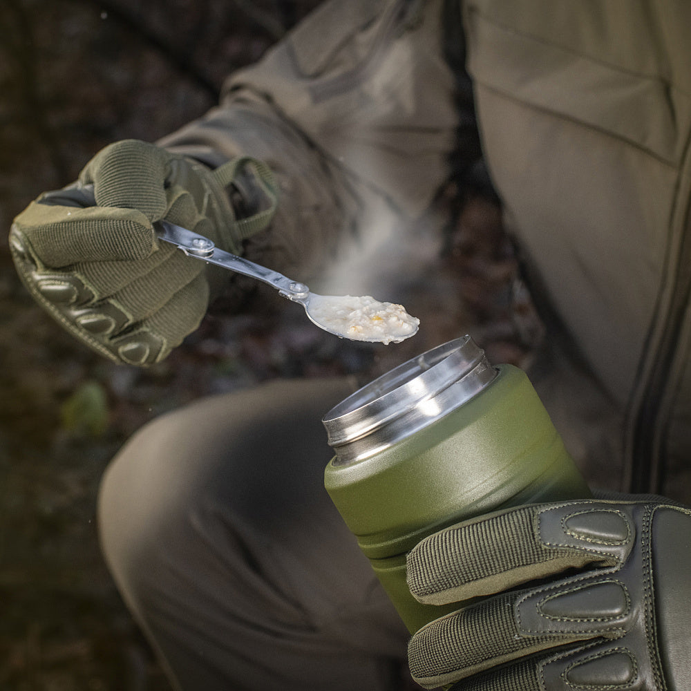 Termos obiadowy M-Tac 750 ml ze składaną łyżką - Zielony