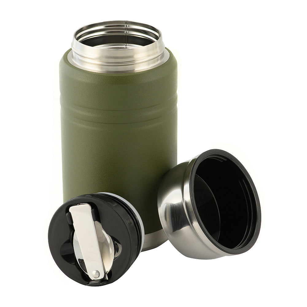 Termos obiadowy M-Tac 750 ml ze składaną łyżką - Zielony