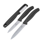 Zestaw noży kuchennych Victorinox Swiss Classic z obieraczką - 3 elementy - Czarny - 6.7113.33