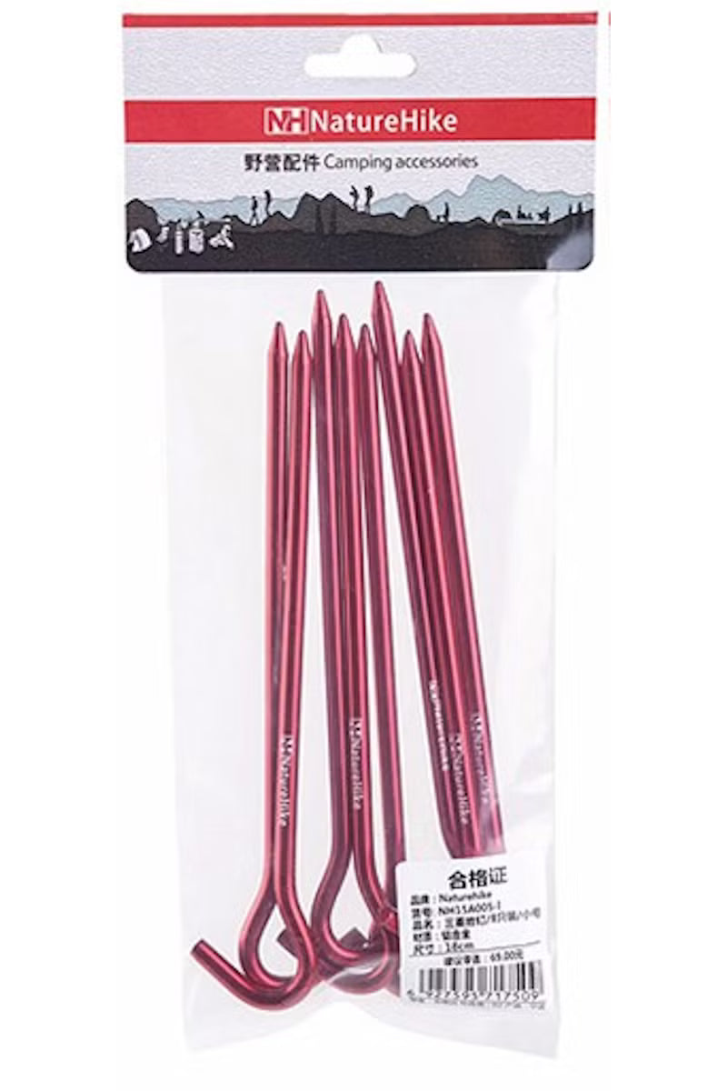 Szpilki Do Namiotu Naturehike Alu NH15A008-I-RED 8 Szt.