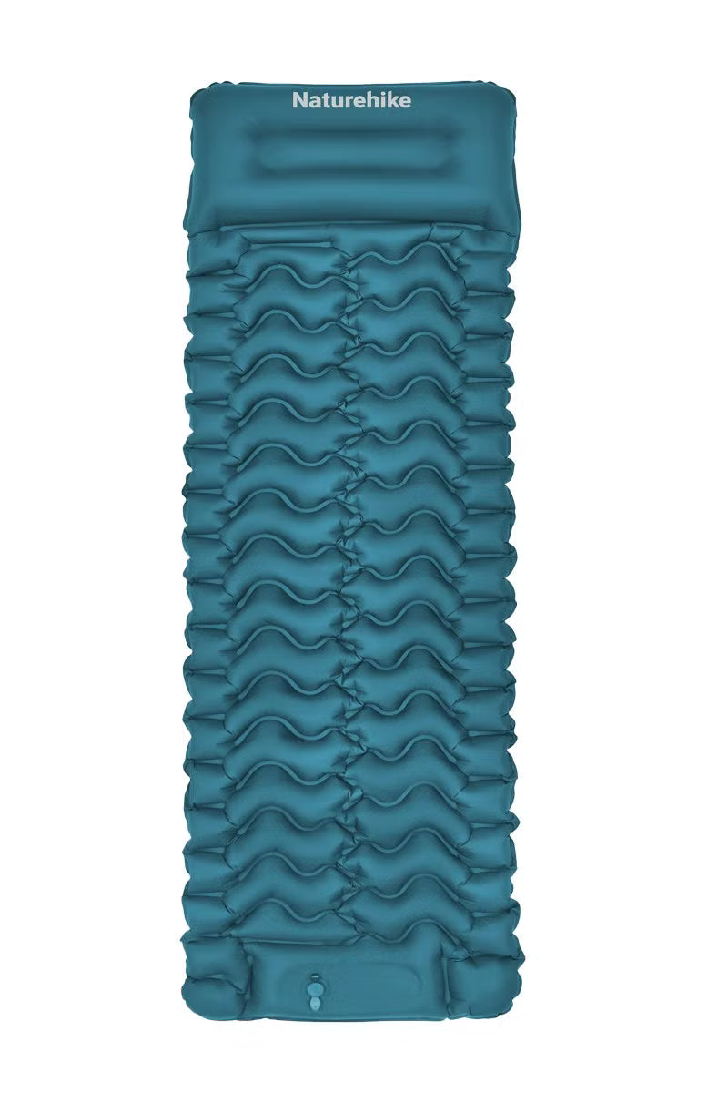 Materac Turystyczny Naturehike FC01 Pillow Single (Lake Blue) – Komfort snu z wbudowaną poduszką