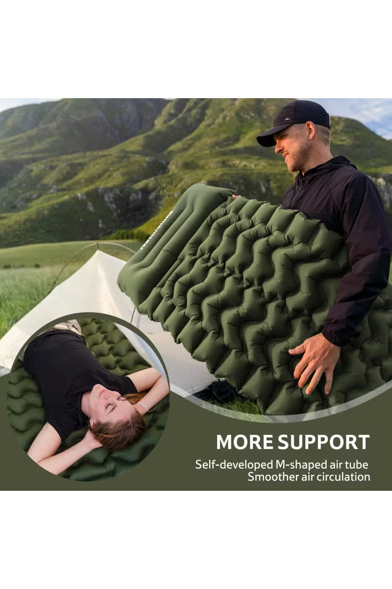 Materac Turystyczny Naturehike FC01 Pillow Single (Lake Blue) – Komfort snu z wbudowaną poduszką
