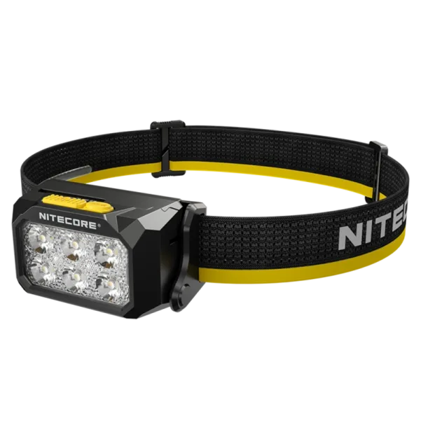 Latarka czołowa Nitecore HA29 UHE MCT (6xUHE LEDs, 1200 lumenów, 10 trybów, HLB2500/HLB1500/AAA, USB-C)