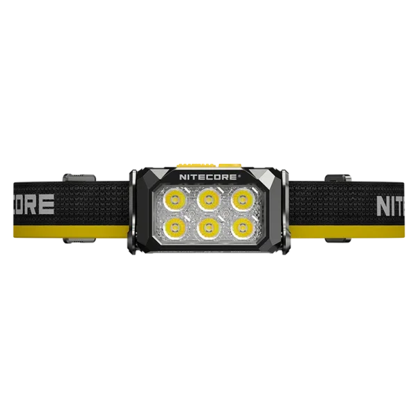 Latarka czołowa Nitecore HA29 UHE MCT (6xUHE LEDs, 1200 lumenów, 10 trybów, HLB2500/HLB1500/AAA, USB-C)