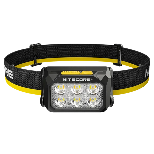 Latarka czołowa Nitecore HA29 UHE MCT (6xUHE LEDs, 1200 lumenów, 10 trybów, HLB2500/HLB1500/AAA, USB-C)