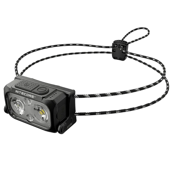 Latarka czołowa Nitecore NU21 (360 lumenów, 8 trybów, USB-C) - Czarna