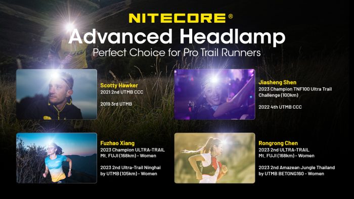 Latarka czołowa Nitecore NU21 (360 lumenów, 8 trybów, USB-C) - Czarna