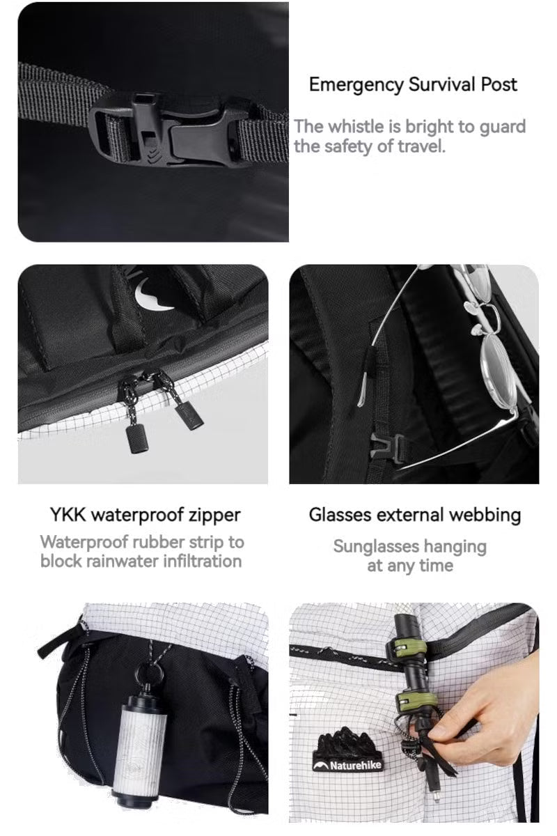 Plecak Naturehike Helium 25L Czarny – lekki, stabilny i gotowy na cały dzień w terenie