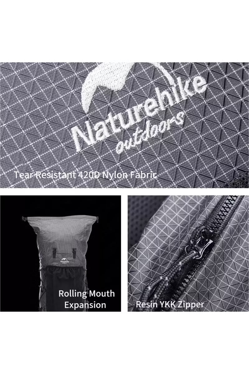 Plecak Naturehike Rock Series 40+5 Czarny – lekki, stabilny i gotowy na górskie kilometry