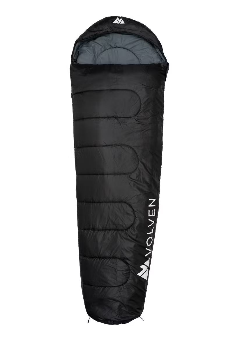 Śpiwór Volven Traveller – Komfortowa "Koperta" i Kołdra w Jednym (Czarny)