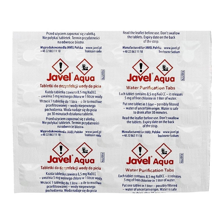 Tabletki do uzdatniania wody Javel Aqua - 20 szt.
