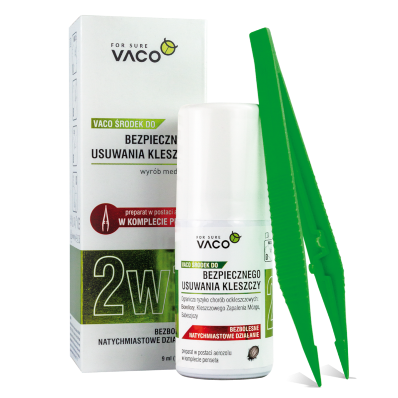 Środek do bezpiecznego usuwania kleszczy (spray + pęseta) 1 sztuka VACO