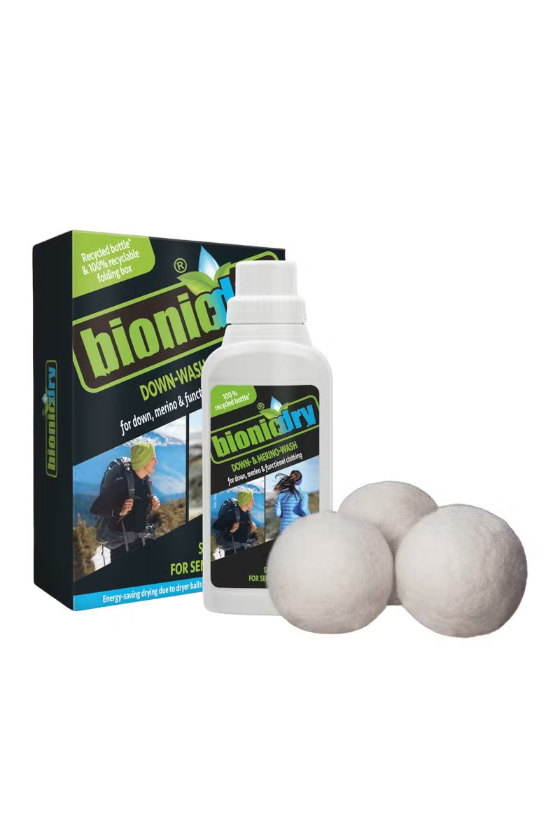 Zestaw do Prania Bionicdry Down & Merino Wash Set 500ml – Płyn i Kule do Suszenia