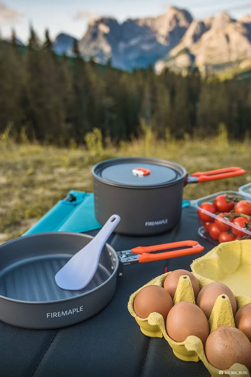 Zestaw Naczyń Fire-Maple Feast 1 Orange – Kompaktowa Kuchnia dla 1-2 Osób