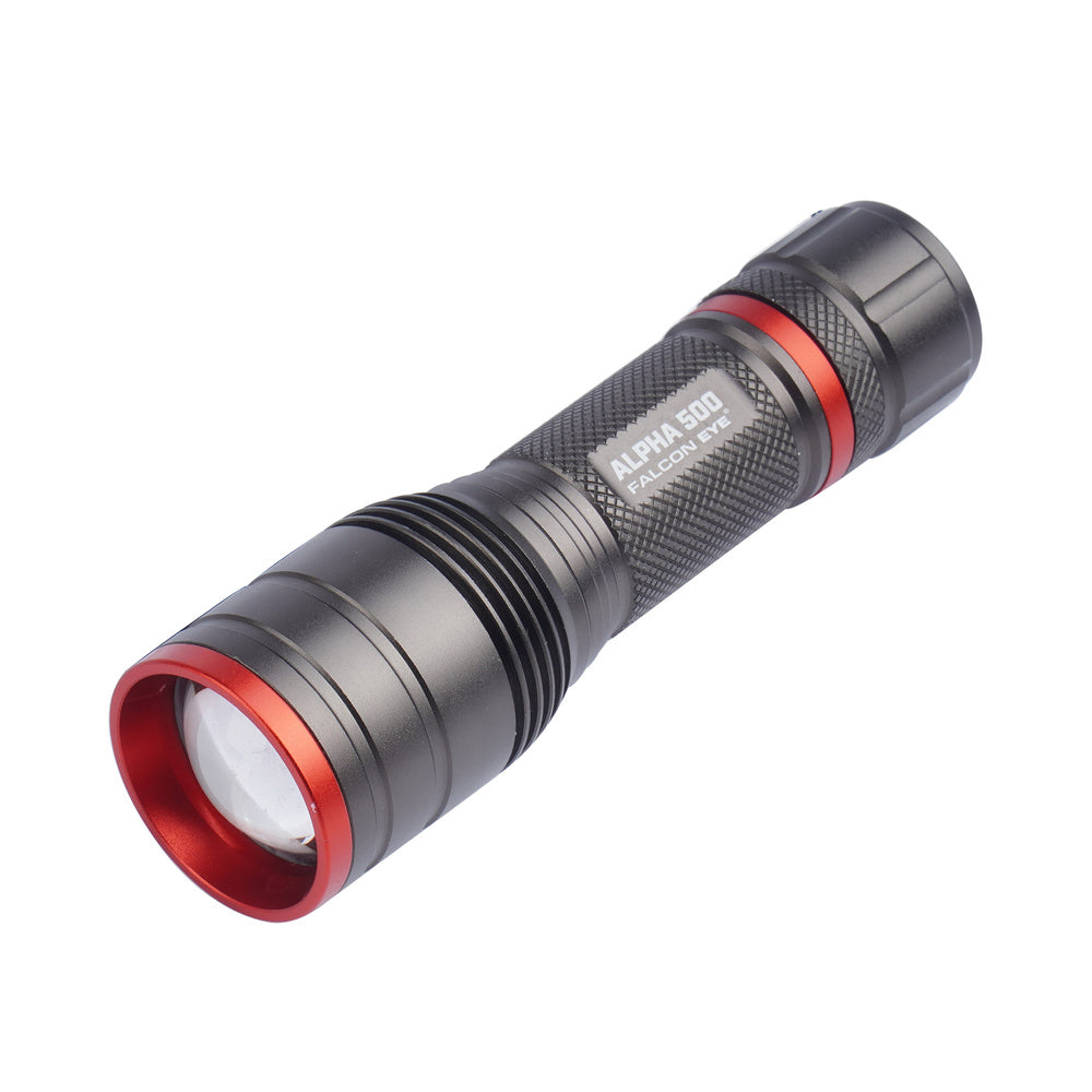 Latarka ręczna Falcon Eye Alpha 500 - Strobe - Focus - 500 lm - Czarna