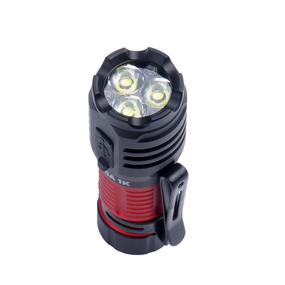 Latarka ręczna Falcon Eye Omega 1K - Strobe - 1000 lm - Czarna/Czerwona