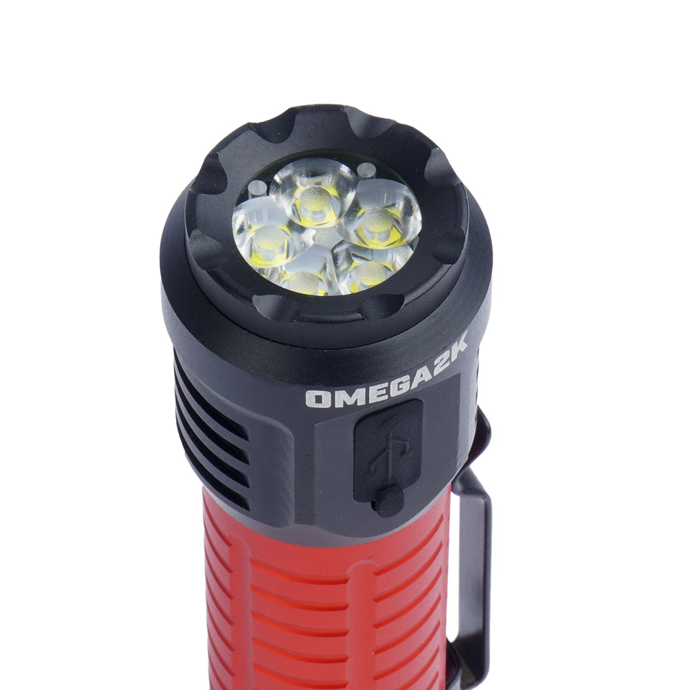 Latarka ręczna Falcon Eye Omega 2K - Strobe - 2000 lm - Czarna/Czerwona